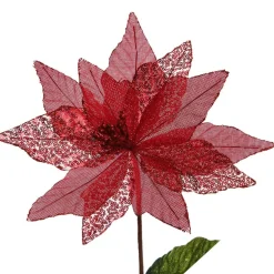 Red Burlap Sequin Flower Best Sale