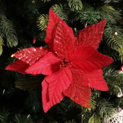 Red Burlap Sequin Flower Best Sale