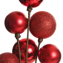 Red Christmas Bauble Cluster Pick Shop