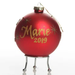 Red Christmas Bear with Cart Bauble New