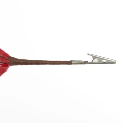 Red Christmas Holly Leaf Clip with Twine Trim Online