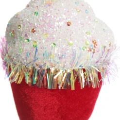 Red Cupcake with Frosting and Sprinkles Christmas Tree Decoration Online