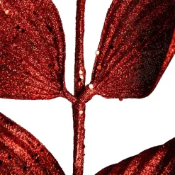 Red Curved Leaf Glitter Spray Outlet