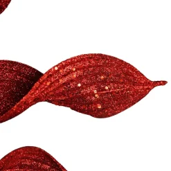Red Curved Leaf Glitter Spray Outlet