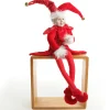 Red Elf Sitting Christmas Ornament Store