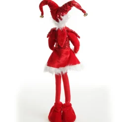 Red Elf Standing Christmas Ornament Hot