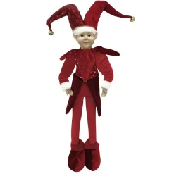 Red Elf Standing Christmas Ornament Hot