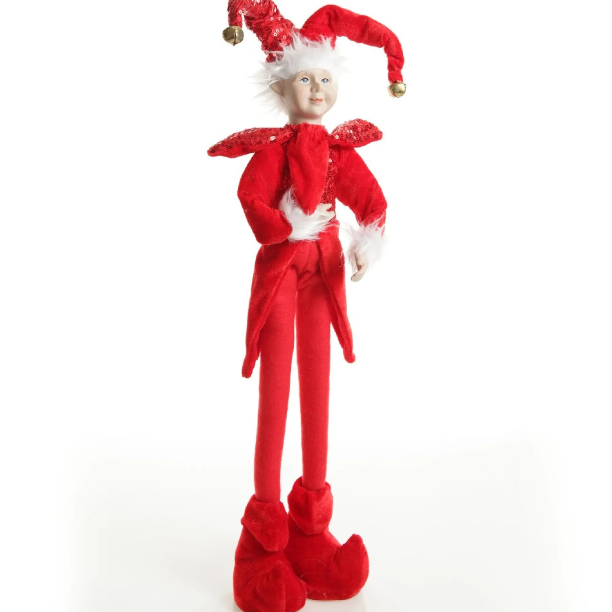 Red Elf Standing Christmas Ornament Hot