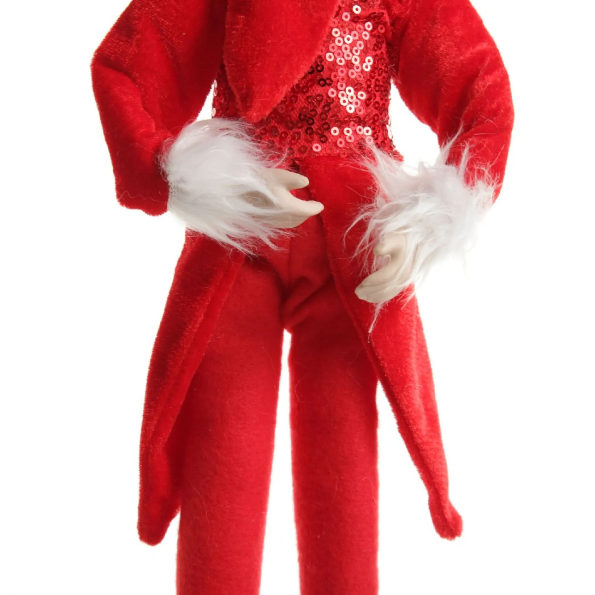 Red Elf Standing Christmas Ornament Hot