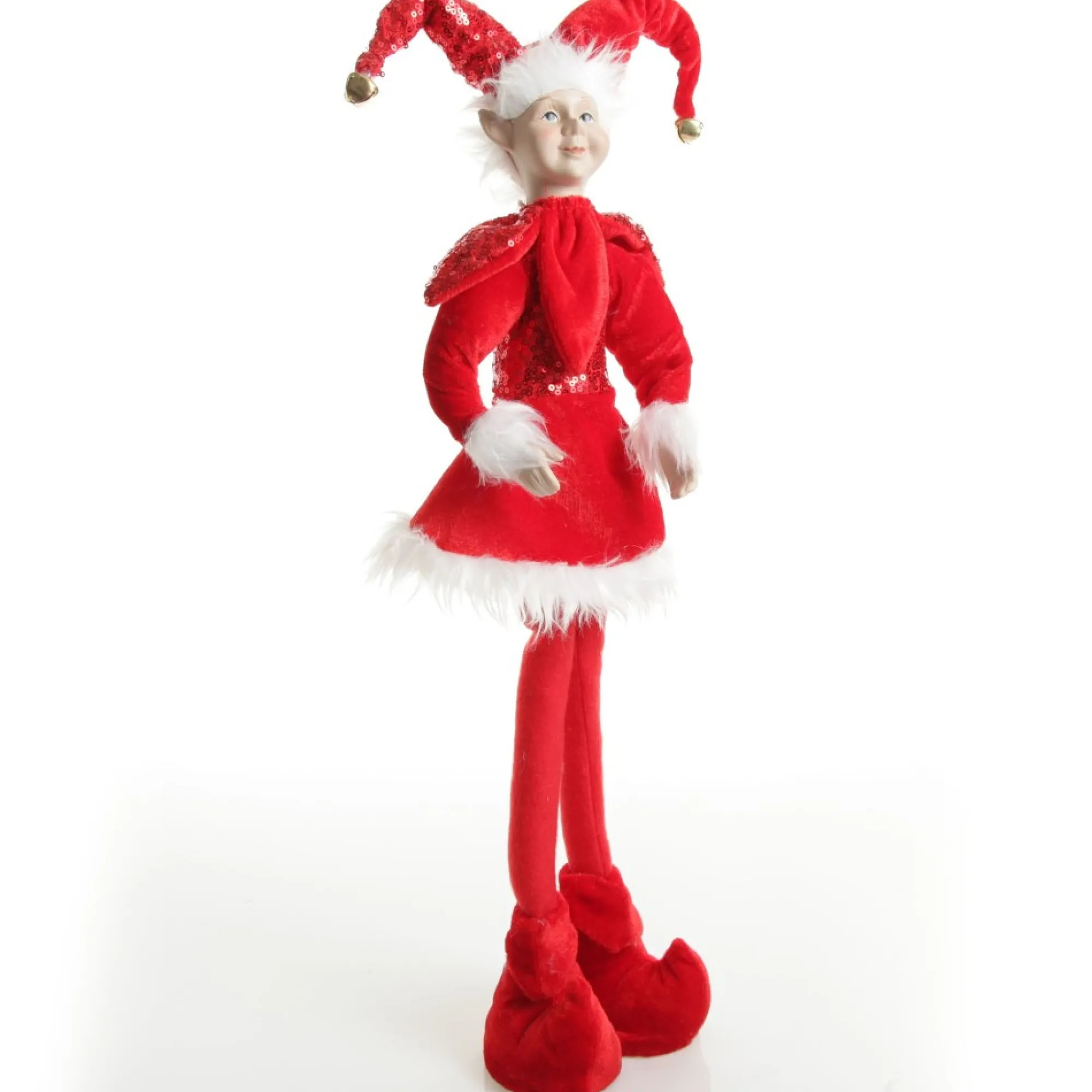 Red Elf Standing Christmas Ornament Hot