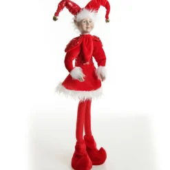 Red Elf Standing Christmas Ornament Hot