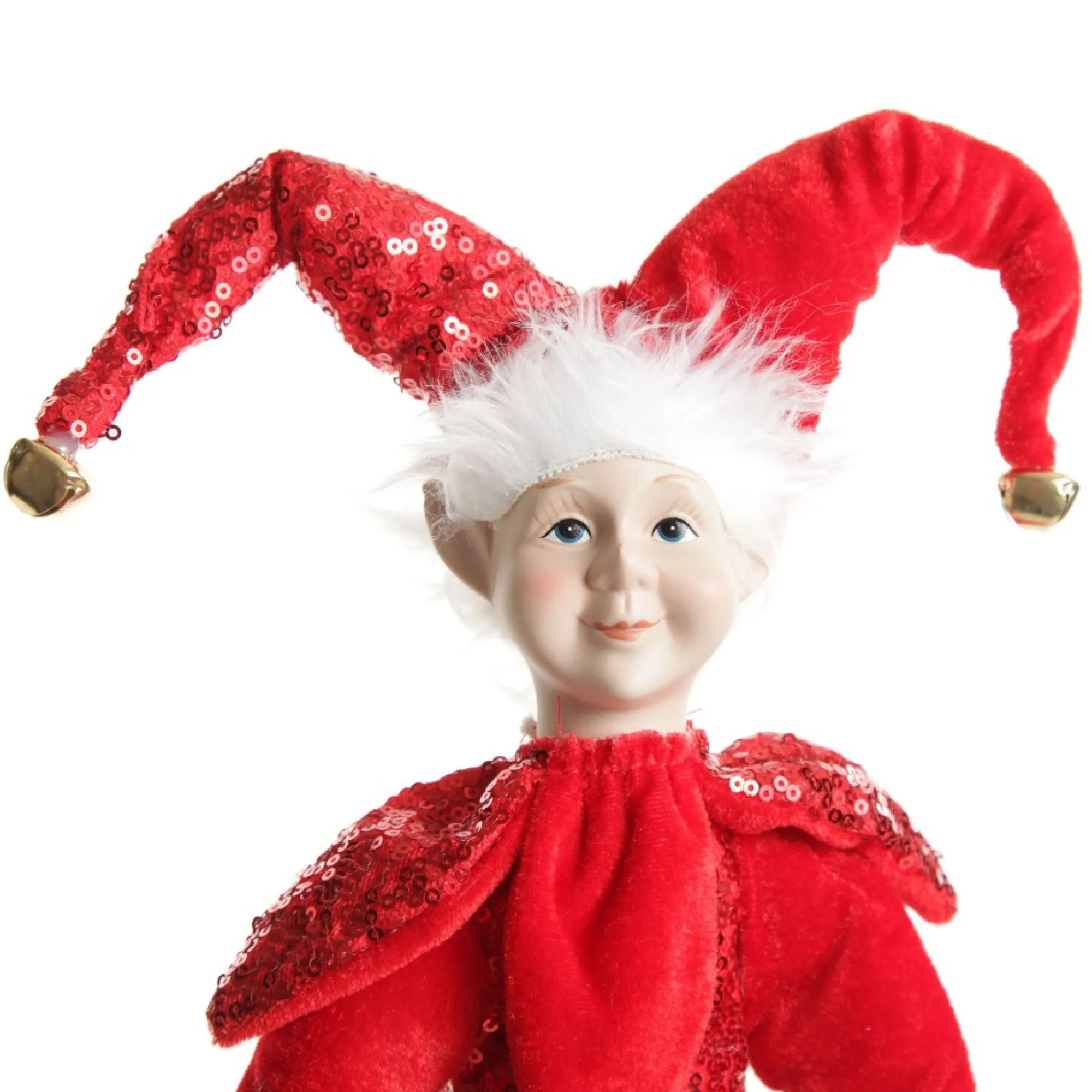 Red Elf Standing Christmas Ornament Hot
