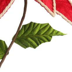 Red Embossed Flower with Rope Trim and Bells Fashion