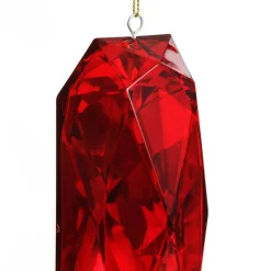 Red Emerald Cut Gem Christmas Hanging Decoration Online
