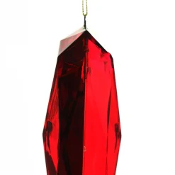 Red Emerald Cut Gem Christmas Hanging Decoration Online