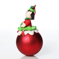 Red Girl Elf Christmas Character Bauble Clearance