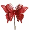 Red Glitter and Sequin Butterfly Clip Outlet