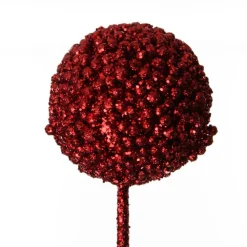 Red Glitter Christmas Ball Trio Pick Discount