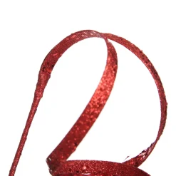 Red Glitter Curly Ribbon Christmas Pick Small Best