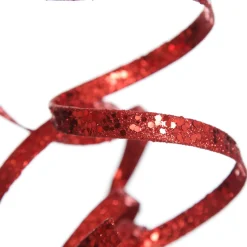 Red Glitter Curly Ribbon Christmas Pick Small Best