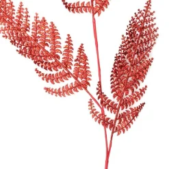 Red Glitter Fern Spray Fashion