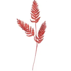 Red Glitter Fern Spray Fashion