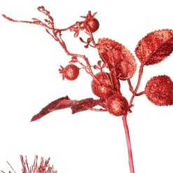 Red Glitter Floral and Pine Spray Sale