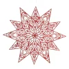 Red Glitter Hanging Christmas Star Sale