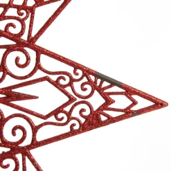 Red Glitter Hanging Christmas Star Sale