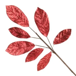 Red Glitter Leaf Spray Shop