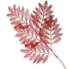 Red Glitter Mesh Leaf Spray Online