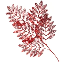 Red Glitter Mesh Leaf Spray Online