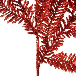 Red Glitter Pine Spray Cheap
