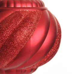 Red Glitter Swirl Christmas Onion Bauble Online