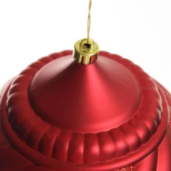 Red Glitter Swirl Christmas Onion Bauble Online