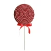 Red Glitter with Twine Lollipop Christmas Decoration Discount