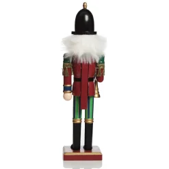 Red Jacket Nutcracker with Horn Christmas Ornament - Large Fashion