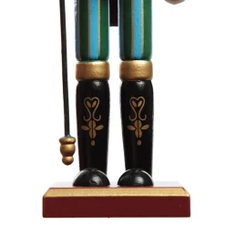 Red Jacket Nutcracker with Staff Christmas Ornament - Large Online