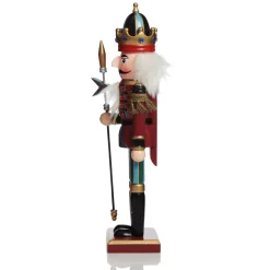 Red Jacket Nutcracker with Staff Christmas Ornament - Large Online