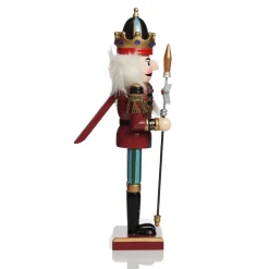 Red Jacket Nutcracker with Staff Christmas Ornament - Large Online