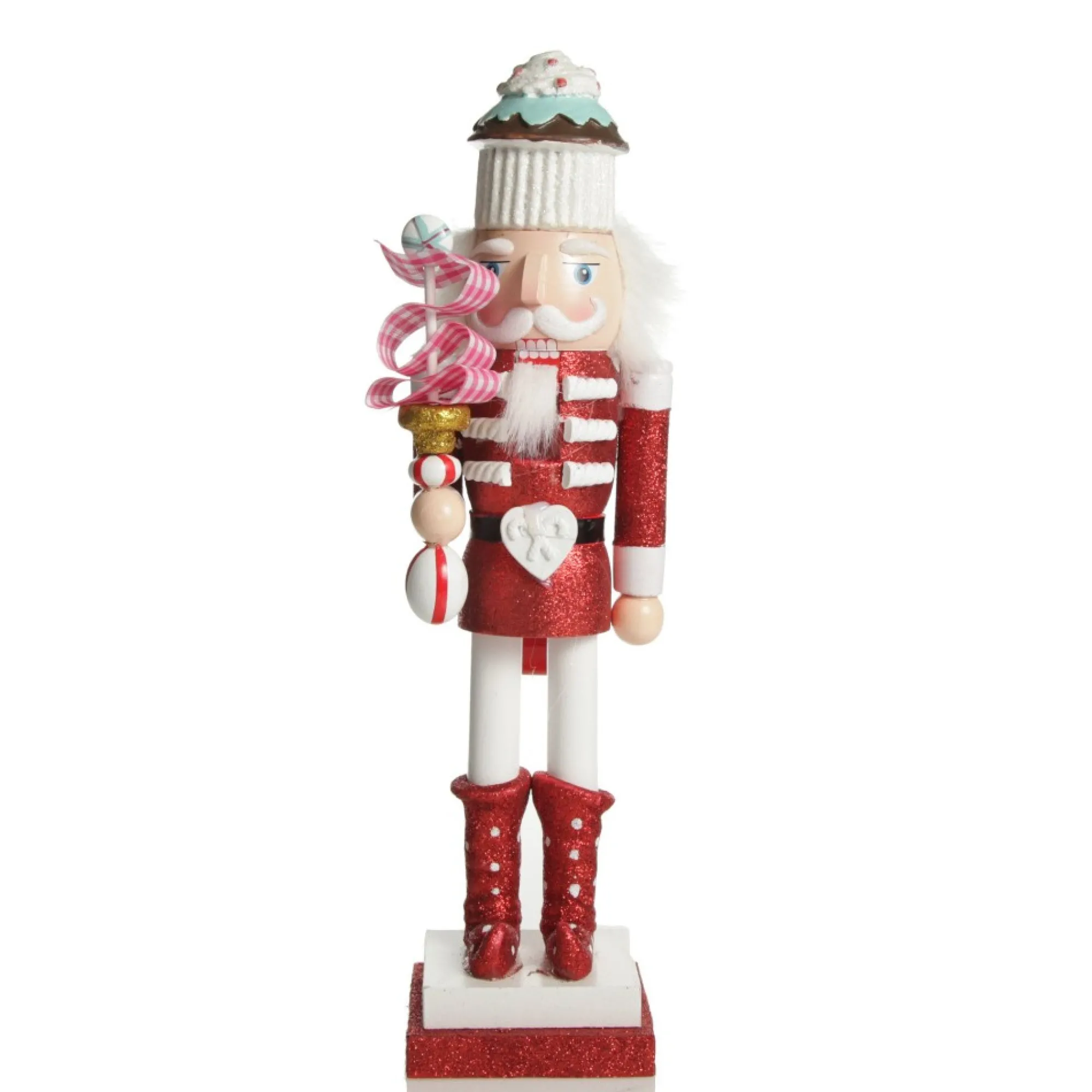 Red Jacket Peppermint Candy Wooden Nutcracker - Extra Large Store