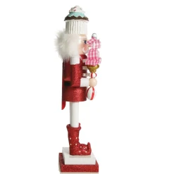 Red Jacket Peppermint Candy Wooden Nutcracker - Extra Large Store