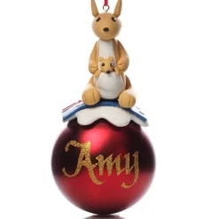 Red Kangaroo Christmas Character Bauble Sale