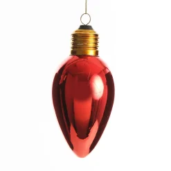 Red Light Bulb Hanging Christmas Decoration Sale