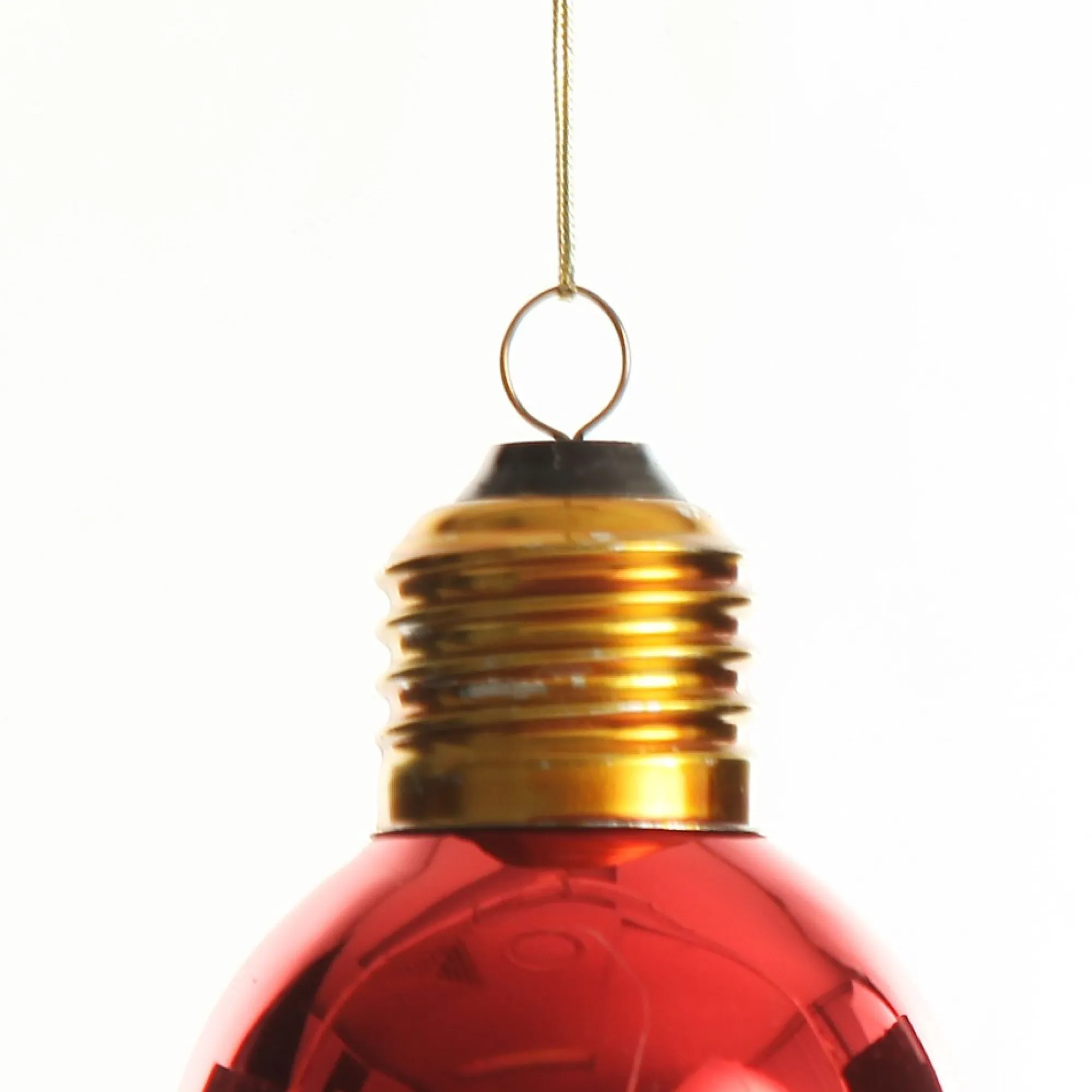 Red Light Bulb Hanging Christmas Decoration Sale
