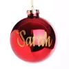 Red Love Hearts Christmas Bauble Cheap