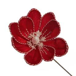 Red Magnolia Flower Stem with Twine Trim Sale