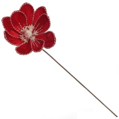 Red Magnolia Flower Stem with Twine Trim Sale