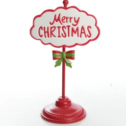 Red Merry Christmas Standing Sign Ornament Outlet