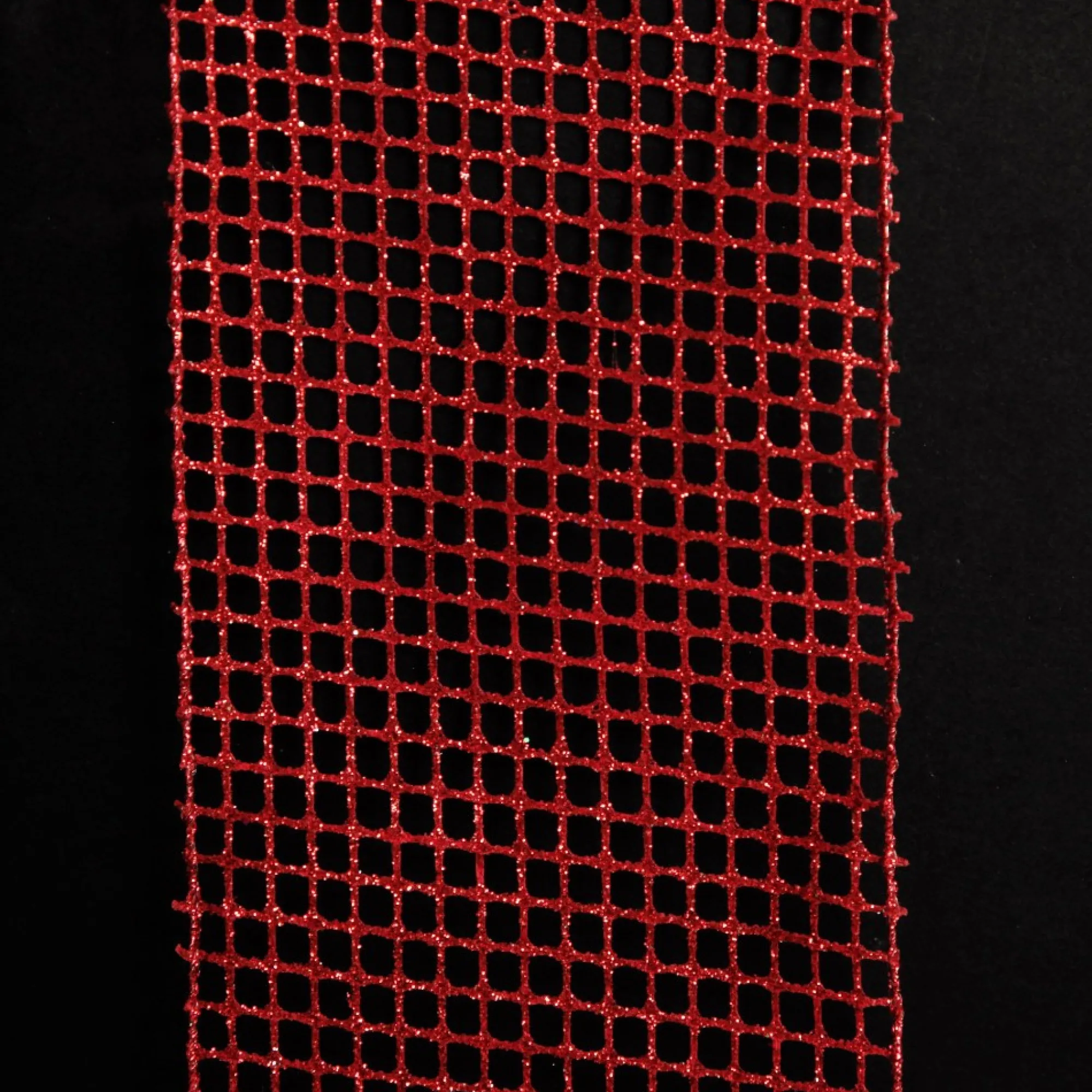 Red Mesh Wired Christmas Ribbon Garland Outlet